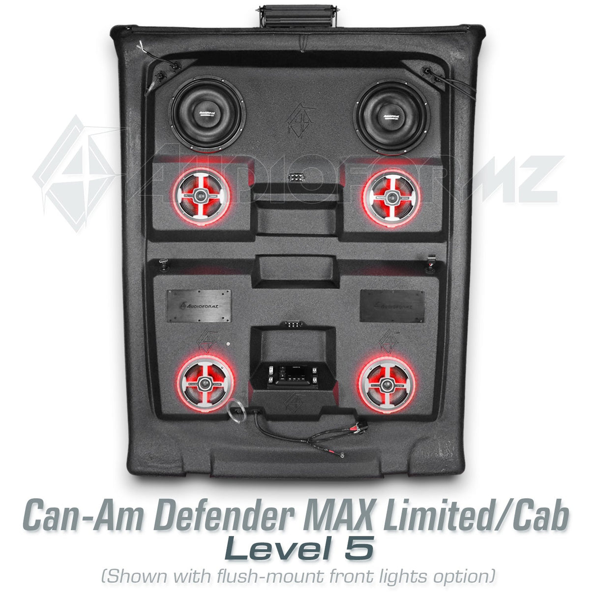 2026+ Can-Am Defender MAX HD11 Limited/Cab Stereo Tops (4-Door)