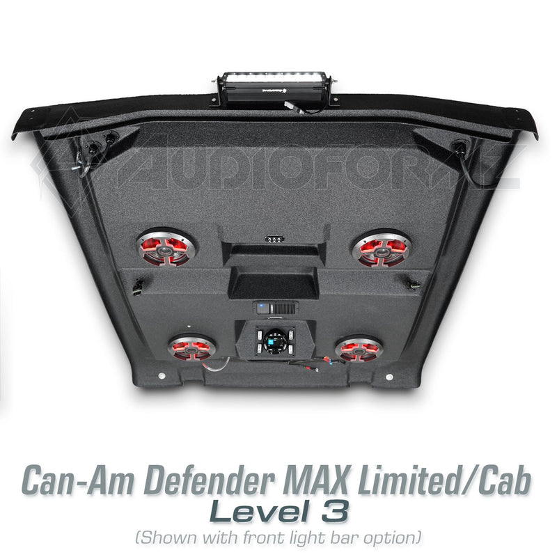 2026+ Can-Am Defender MAX HD11 Limited/Cab Stereo Tops (4-Door)