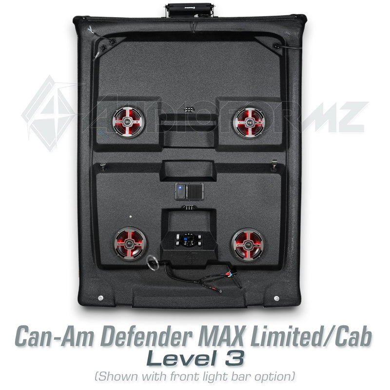 2026+ Can-Am Defender MAX HD11 Limited/Cab Stereo Tops (4-Door)