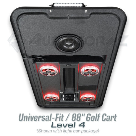 88in Universal-Fit Golf Cart Stereo Tops (4-Seat) Universal-Fit