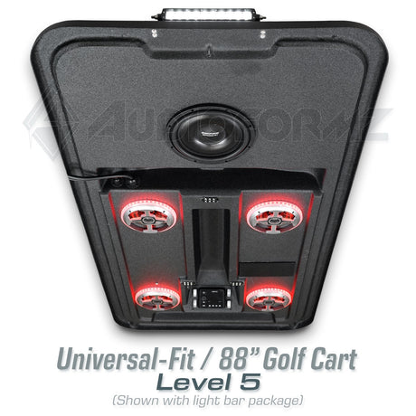 88in Universal-Fit Golf Cart Stereo Tops (4-Seat) Universal-Fit