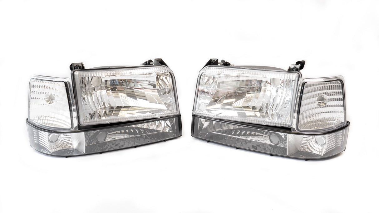 Complete Performance Six Piece Clear Headlight Kit - 1992-1997 Ford F-Series & Bronco Complete Performance