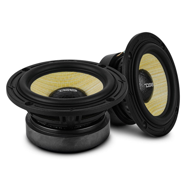 DXQ 3.5” Midrange Speaker with Yellow Straw + Composite Foam Cone | 60W RMS 4-Ohm DS18