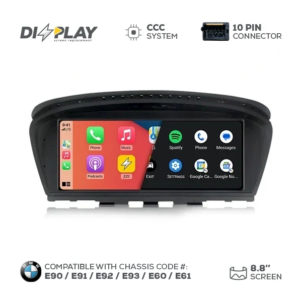 8.8" DIZZPLAY for BMW 3/5 series (E90/E91/E92/E93/E60/E61) 2004-2008 equipped with the CCC* system - UHD ZZ2