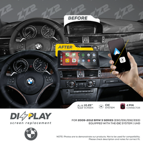 10.25" DIZZPLAY for BMW 3 series (E90/E91/E92/E93) 2009-2012 equipped with the CIC system. ZZ2