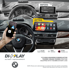 10.25" DIZZPLAY for BMW 2 Series Active Tourer/ Grand Tourer (F45/F46) 2016-2018 equipped with the EVO system - UHD ZZ2