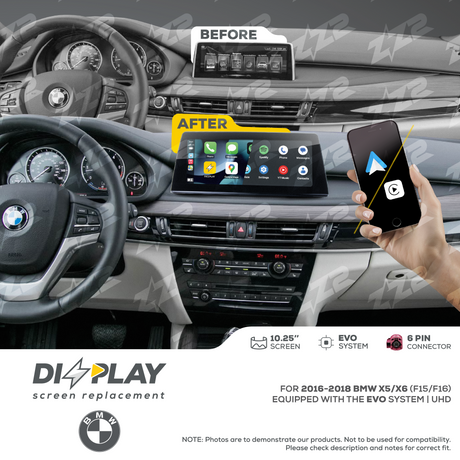 10.25" DIZZPLAY for BMW X5/X6 (F15/F16) 2016-2018 equipped with the EVO system - UHD ZZ2