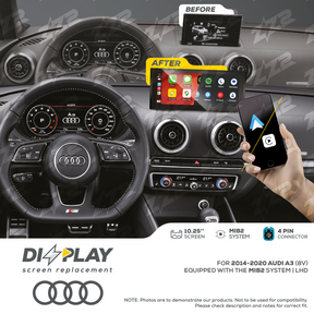 10.25" DIZZPLAY for AUDI A3 (8V) 2014-2020 equipped with the MIB2 - LHD ZZ2