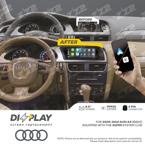 8.9" DIZZPLAY for AUDI A4/S4 (B8[A]) 2009-2012 equipped with the 3G MMI system - LHD ZZ2