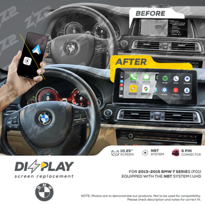10.25" DIZZPLAY for BMW 7 series (F01) 2013-2015 equipped with the NBT* system. ZZ2