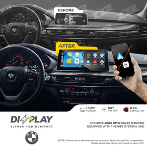 10.25" DIZZPLAY for BMW X5/X6 (F15/F16) 2013-2016 equipped with the NBT* system - UHD. ZZ2