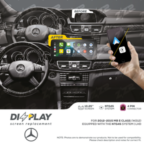 10.25" DIZZPLAY for MB E Class (W212) 2012-2015 equipped with the NTG45 - LHD. ZZ2