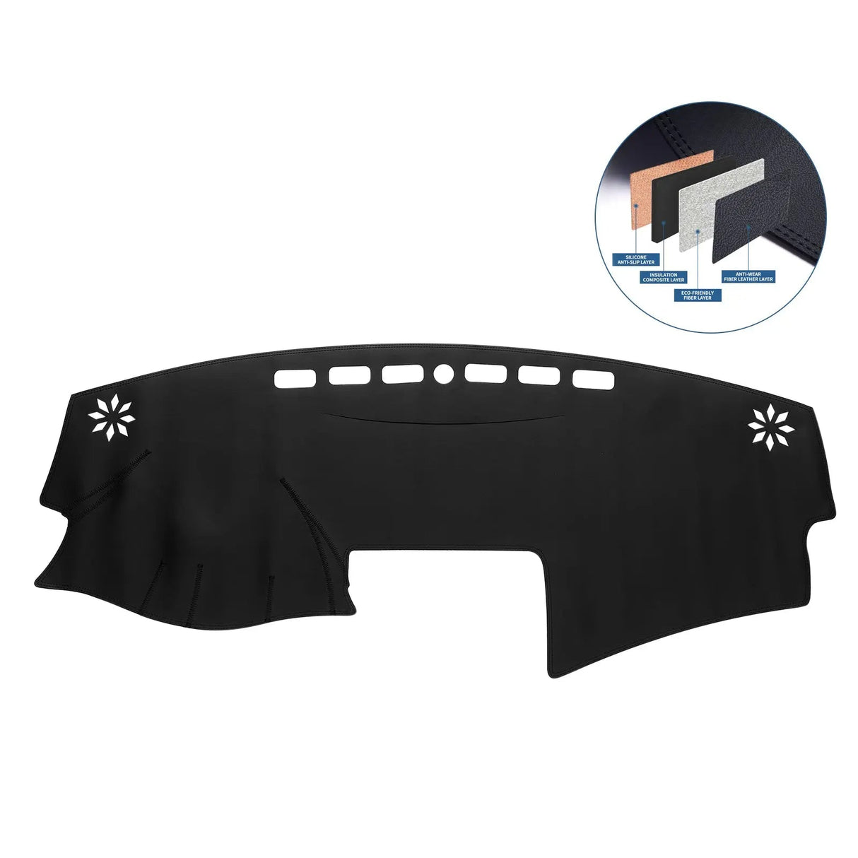 Dash Cover Mat for 2007-2011 Toyota Camry (Leather) Flashark