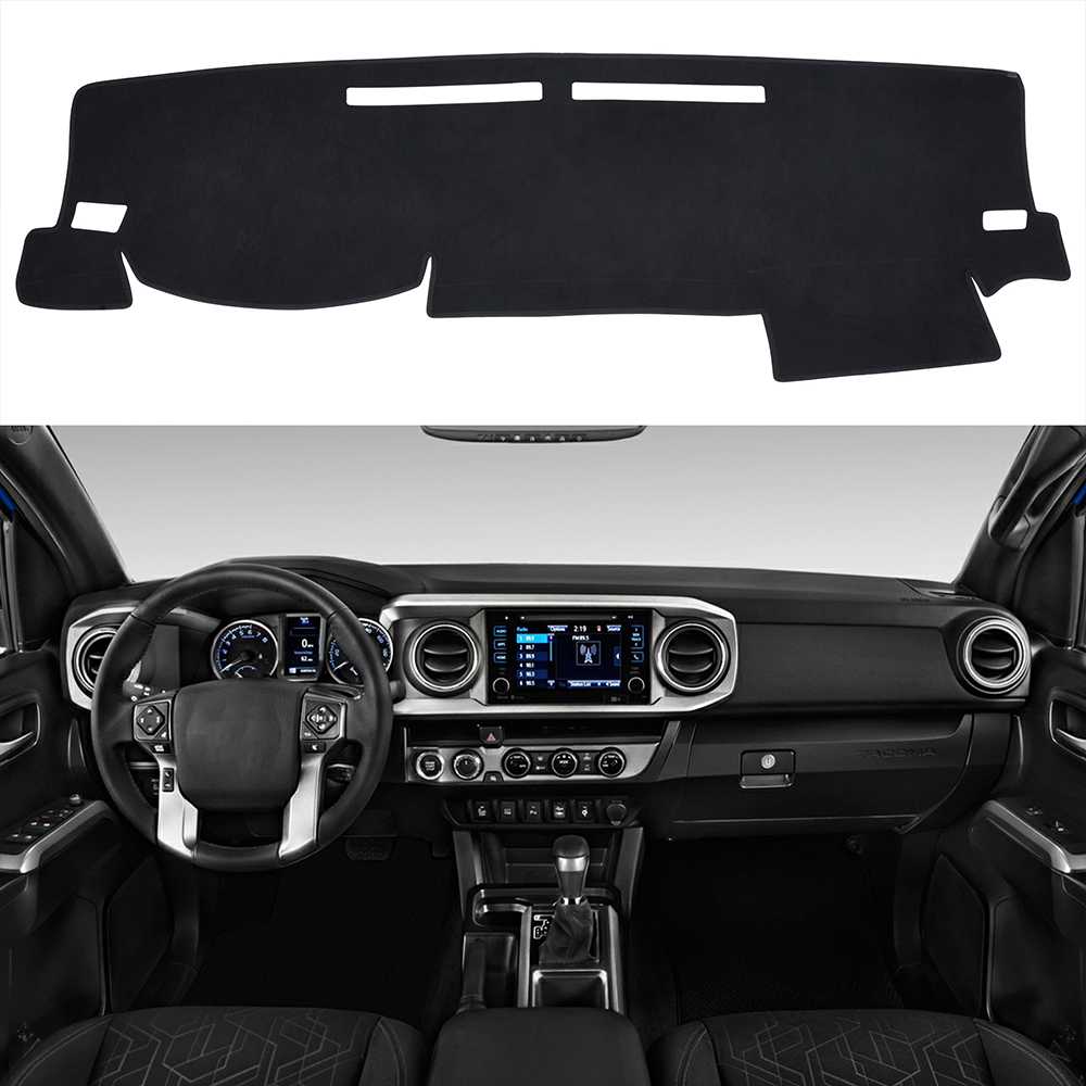 Dash Cover Mat for 2016-2021 Toyota Tacoma (Suede) Flashark