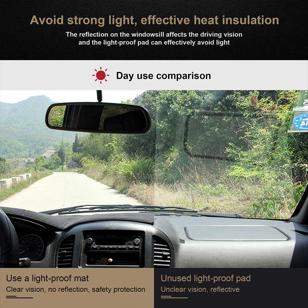 Dash Cover Mat for 2016-2021 Toyota Tacoma (Suede) Flashark