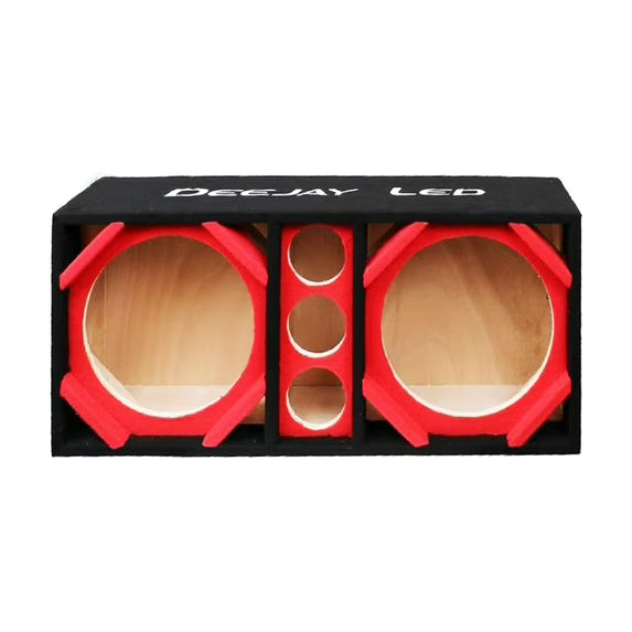 D12T3RED Deejayled Two 12-in Woofers Plus Three Tweeters Deejay LED