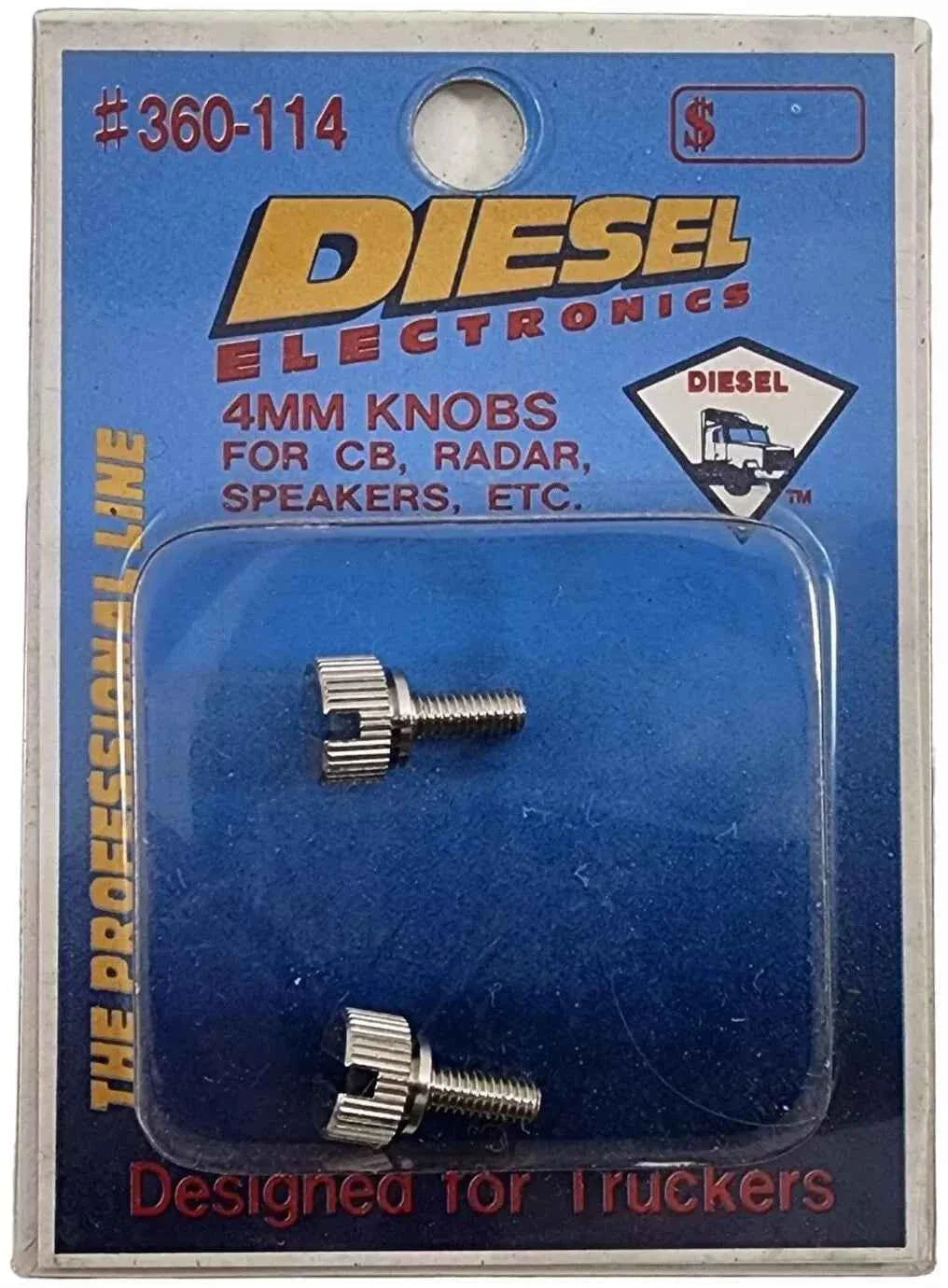Diesel Electronics Plastic OEM 6mm CB Radio Bracket Knobs - PAIR 360-114 TekShack
