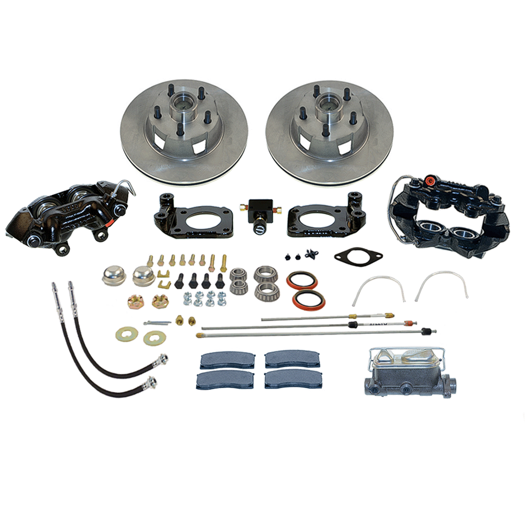 American Made Kelsey Hayes 4-Pistion Front Drum to Disc Brake Conversion Kit W/Rotors (Non-Power). A133-2