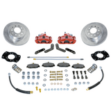 New Direct Fit Rear Drum to Disc Brake Conversion Kit W/Rotors. Red A158-1R
