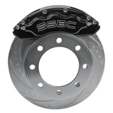 American Made V6-Barbarian 6 Piston Direct Fit Aluminum Billet Front Caliper Upgrade Kit. Black A193-2BK