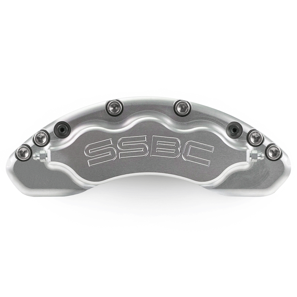 American Made V6-Barbarian 6 Piston Direct Fit Aluminum Billet Front Caliper Upgrade Kit. Clear A193-2