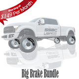American Made 4 Wheel B8-Barbarian 8 Piston Direct Fit Billet Aluminum Big Brake Bundle. Black A404-1011BLK-BBB