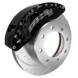 American Made B8-Barbarian 8 Piston Billet Aluminum Direct Fit Front Caliper Upgrade Kit. Black A404-10BLK