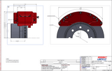 American Made B8-Barbarian 8 Piston Direct Fit Rear Caliper Upgrade Kit. Red A404-13R