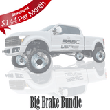 American Made 4 Wheel B8-Barbarian 8 Piston Direct Fit Billet Aluminum Big Brake Bundle. Clear A404-2021-BBB