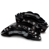 American Made B8-Barbarian 8 Piston Direct Fit Front Caliper Upgrade Kit. Black A404-20BLK