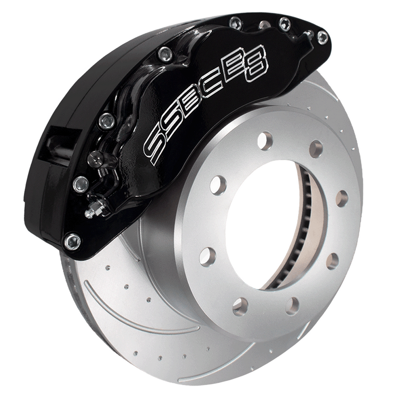 American Made B8-Barbarian 8 Piston Direct Fit Front Caliper Upgrade Kit. Black A404-22BLK