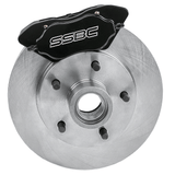 American Made Comp S 4-Piston Billet Aluminum Front Drum to Disc Brake Conversion Kit W/Rotors. Black W120-22BK