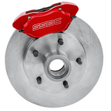 American Made Comp S 4-Piston Billet Aluminum Front Drum to Disc Brake Conversion Kit W/Rotors. Red W120-22R