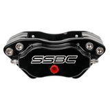 American Made Comp S 4-Piston Billet Aluminum Front Drum to Disc Brake Conversion Kit W/Rotors. Black W120-23BK