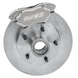American Made Comp S 4-Piston Billet Aluminum Front Drum to Disc Brake Conversion Kit W/Rotors. Clear W120-23