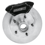 American Made Comp S 4-Piston Billet Aluminum Front Disc Brake Kit W/DS Rotors. Black W123-24BK