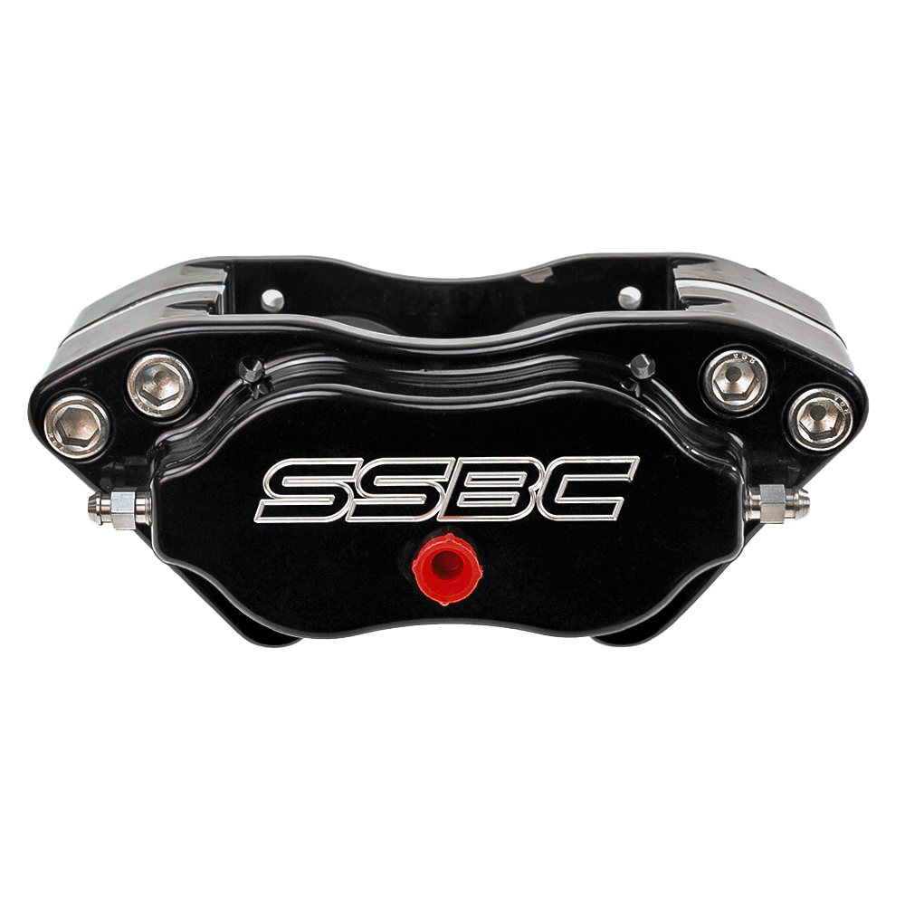 American Made Comp S 4-Piston Billet Aluminum Front Disc Brake Kit W/DS Rotors. Black W123-24BK