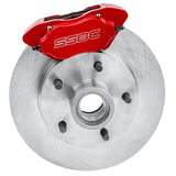 American Made Comp S 4-Piston Billet Aluminum Front Disc Brake Kit W/DS Rotors Red. W123-24R