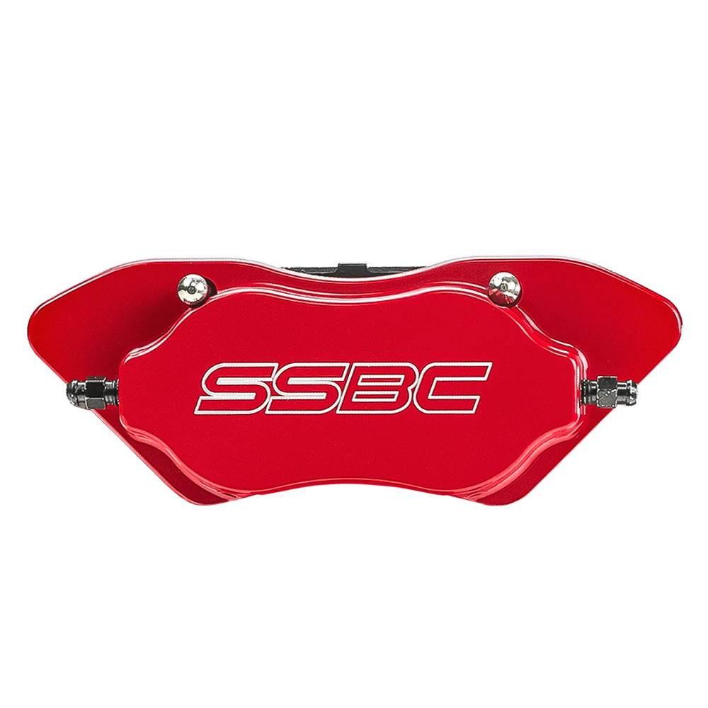 American Made Comp S 4-Piston Billet Aluminum Front Disc Brake Kit W/DS Rotors Red. W123-24R