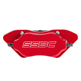 American Made Comp S 4-Piston Billet Aluminum Front Disc Brake Kit W/DS Rotors Red. W123-24R
