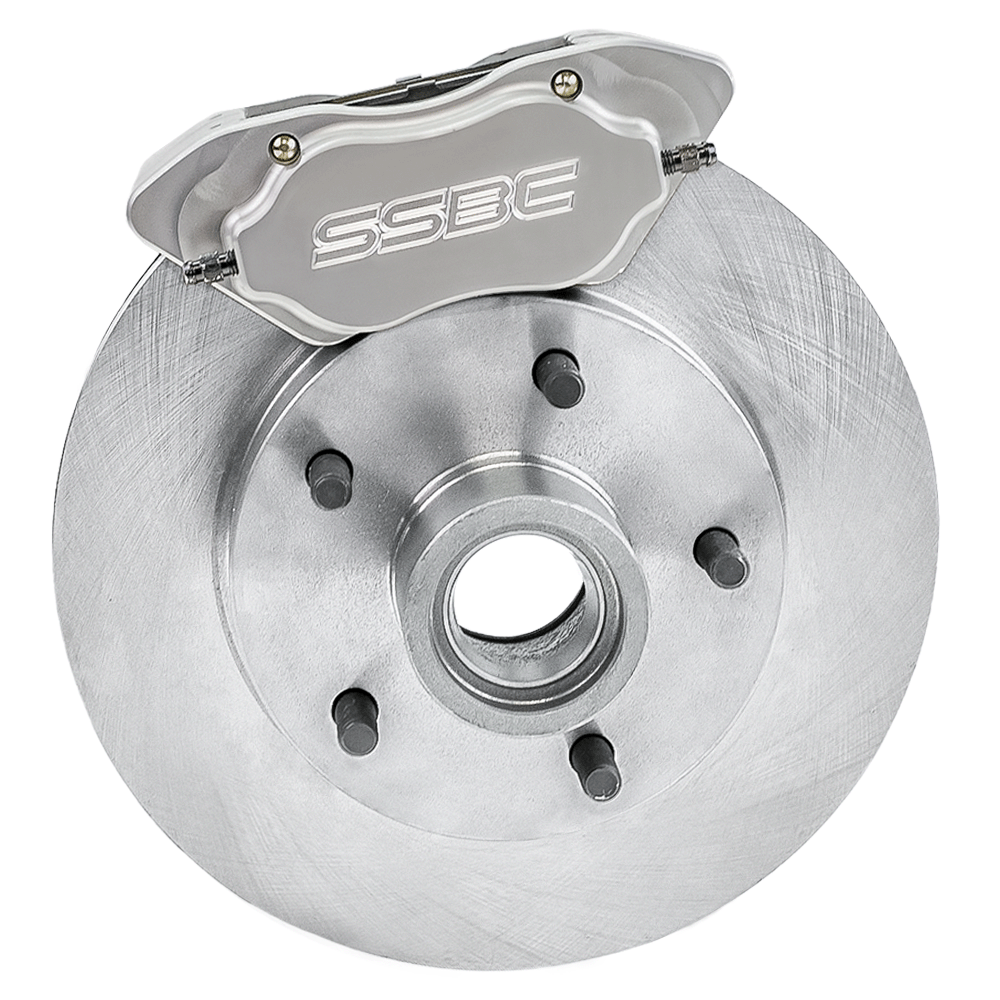 American Made Comp S 4-Piston Billet Aluminum Front Disc Brake Kit W/DS Rotors. Clear W123-24