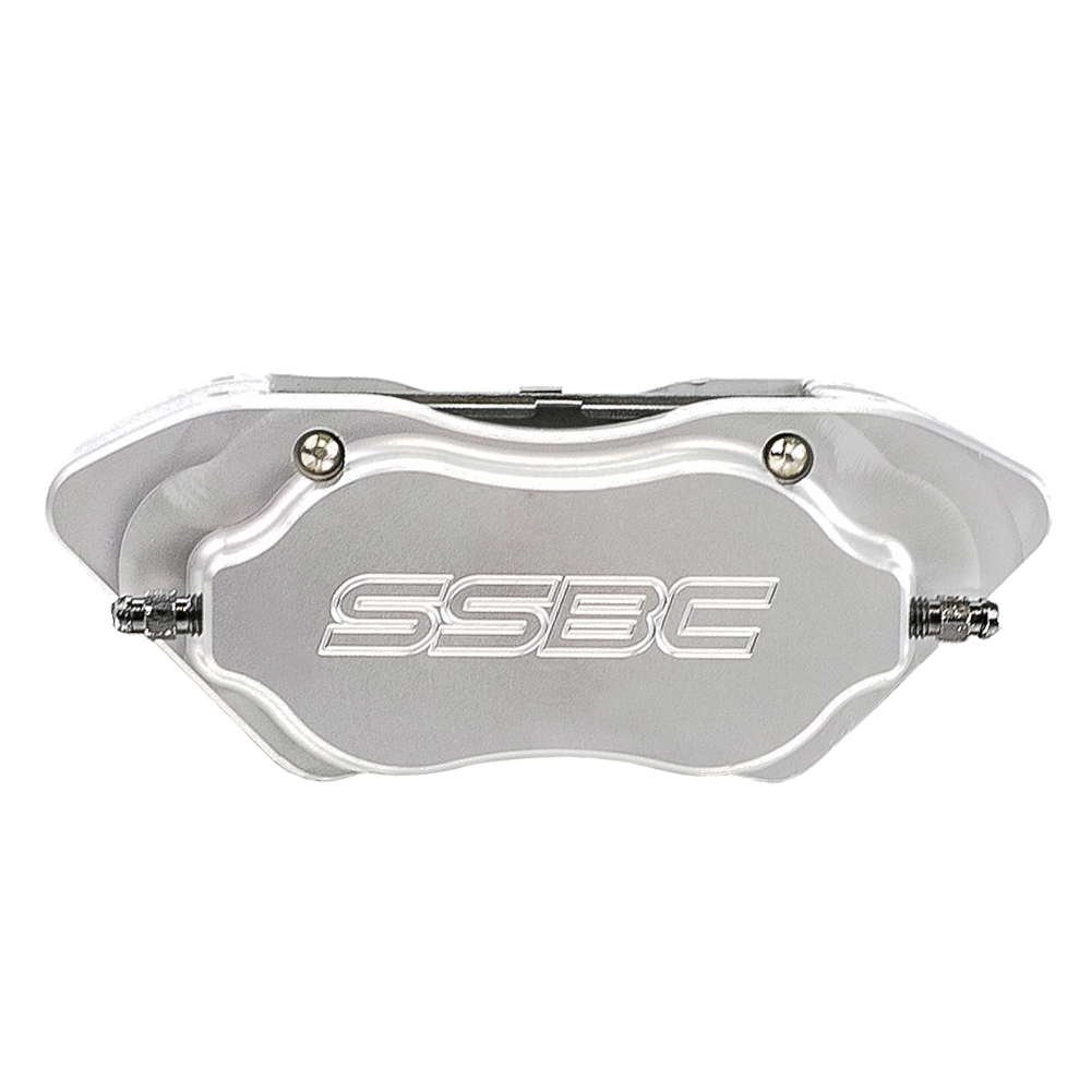 American Made Comp S 4-Piston Billet Aluminum Front Disc Brake Kit W/DS Rotors. Clear W123-24