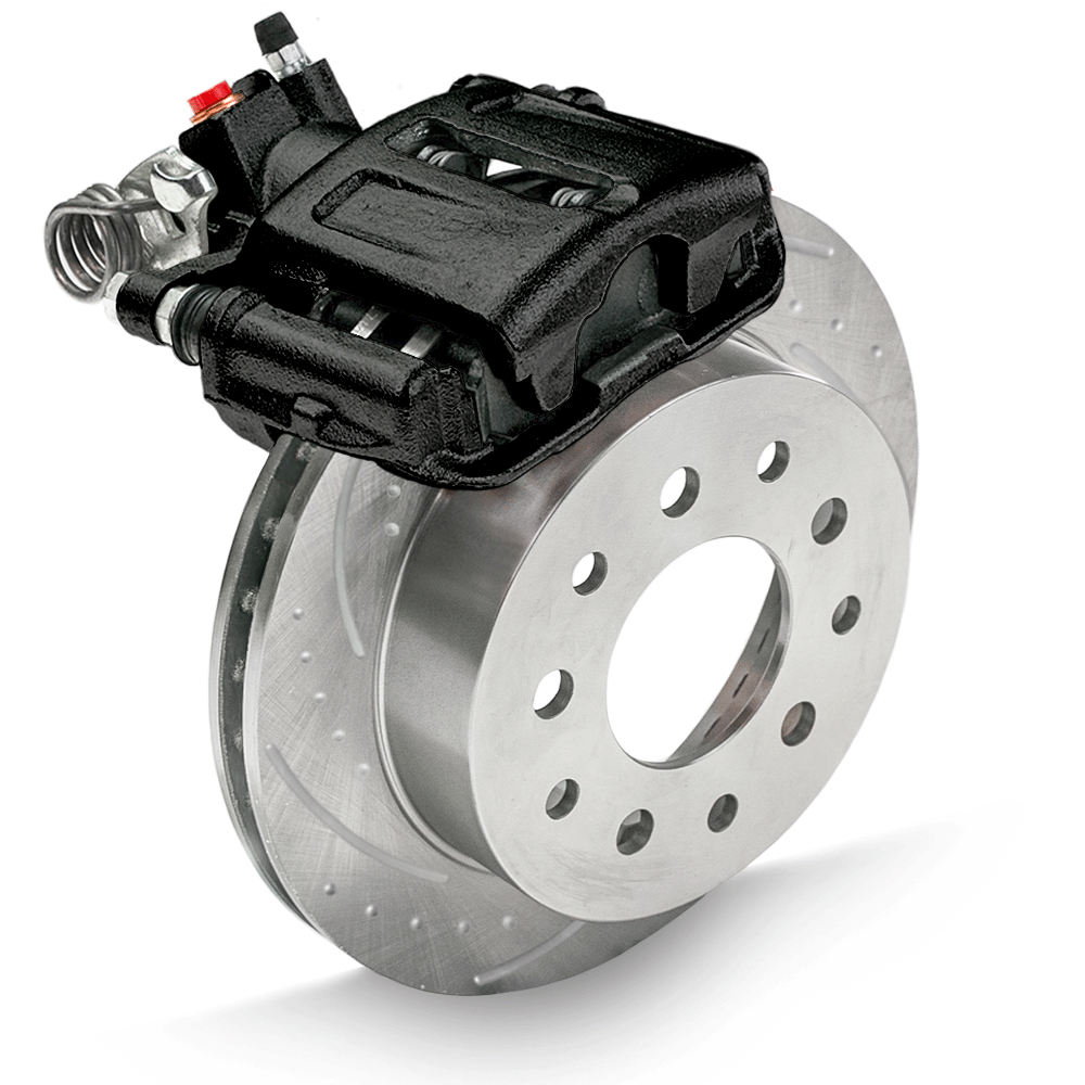 New Direct Fit Rear Drum to Disc Brake Conversion Kit W/Rotors. Ford 9" Large Bearing. Black A110-2BK-DS