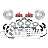 New Direct Fit Rear Drum to Disc Brake Conversion Kit W/Rotors. Ford 9" Large Bearing. Red A110-2R-DS