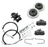 New Direct Fit Rear Drum to Disc Brake Conversion Kit W/Rotors. Black A112BK