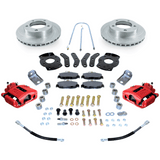 New Direct Fit Rear Drum to Disc Brake Conversion Kit W/DS Rotors. Red A130-2R-DS