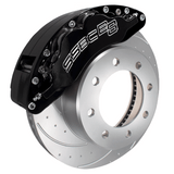 American Made B8-Barbarian 8 Piston Billet Aluminum Direct Fit Rear Caliper Disc Brake Kit W/DS Rotors. Black A404-11BLK-DS