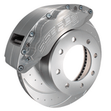 American Made B8-Barbarian 8 Piston Direct Fit Front Caliper Disc Brake Kit W/DS Rotors. Clear A404-30A-DS