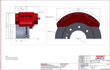 American Made B8-Barbarian 8 Piston Direct Fit Front Caliper Disc Brake Kit W/DS Rotors. Black A404-30ABLK-DS