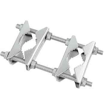 Double Antenna Mast Clamp - Heavy Duty Galvanized Iron Mount U-Jaw-160MM TekShack